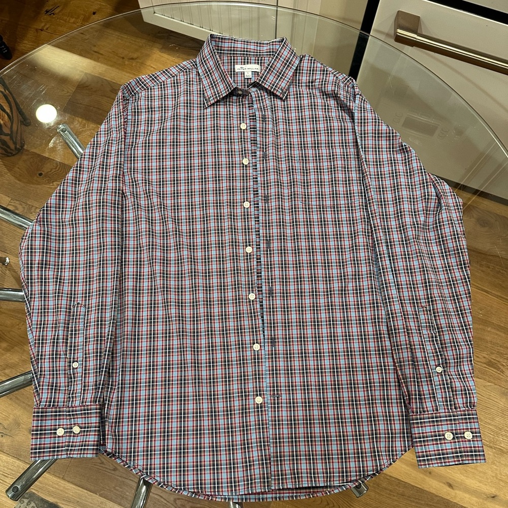 Peter Millar long sleeve plaid shirt